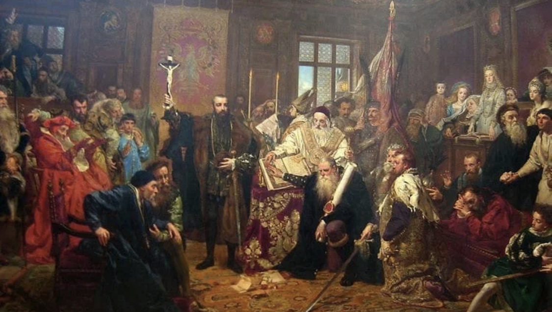 Церковная уния, принятая 24 апреля 1646 года в Ужгороде, состоявшая в присоединении 63 православных священников Мукачевской епархии к Римско-католической церкви… 