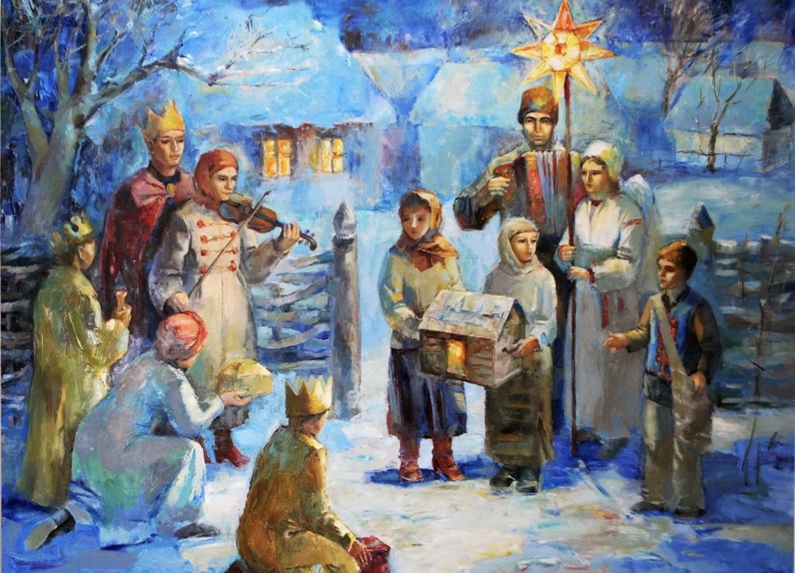 Лауреат Международной «Русской премии – 2022» Генерал Э. Артюхов «Над горами Месяц засветился, а в хате – светит лучиной. Иисус сегодня родился, ребенок Пресвятой.